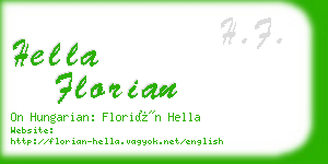 hella florian business card
